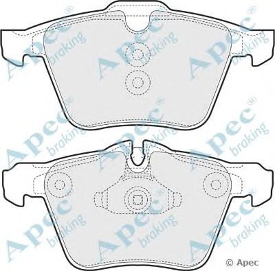 APEC BRAKING pad1595 -  Комплект тормозных колодок, дисковый тормоз